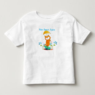 Inspirational Vår Fox med Parbrella T Shirt