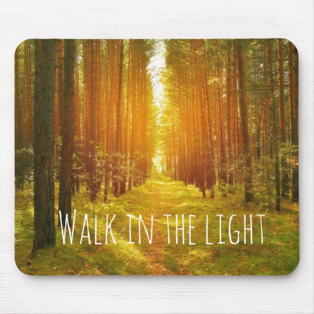 Inspirational Walk in the Light Bible Verse Musmatta (Framsidan)