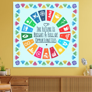 Inspirational Wall Art for Office, Classroom, Dorm Canvastryck