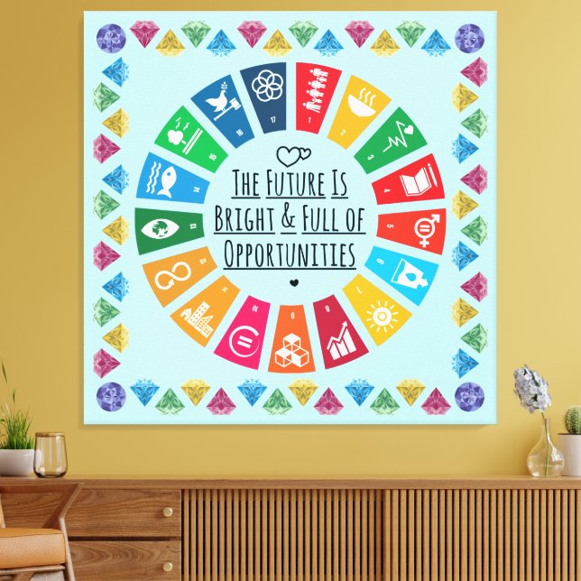 Inspirational Wall Art for Office, Classroom, Dorm Canvastryck (Insitu (Vardagsrum))