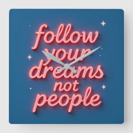 Inspirational Wall Clock Fyrkantig Klocka