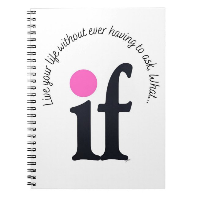 Inspirational 'What if' Notepad Notebook Anteckningsbok (Framsidan)