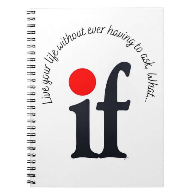 Inspirational 'What if' Notepad Notebook Anteckningsbok (Framsidan)