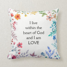 Inspirational Wildblommor jag är Kärlek Kudde