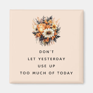 Inspirational Wise Ord med Flower Bouquet Magnet