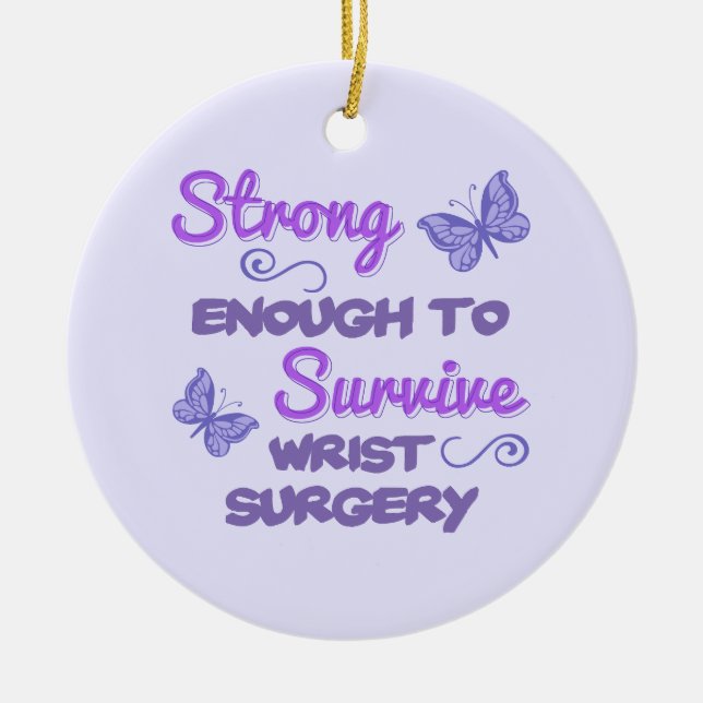 Inspirational Women's Wrist Surgery Julgransprydnad Keramik (Framsidan)