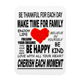Inspirational Words To Live By Magnet