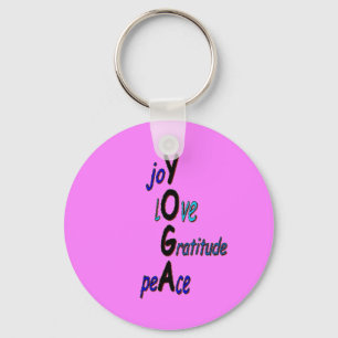 Inspirational Yoga Keychain Nyckelring