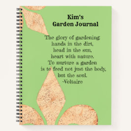 Inspirationcitat Fleur de lis Garden Journal