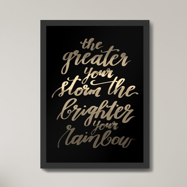 Inspirationcitat Guld och Black Poster (Skapare uppladdad)