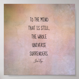 inspirationcitat Lao Tzu-varma toner Poster
