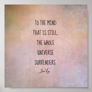 inspirationcitat Lao Tzu-varma toner Poster
