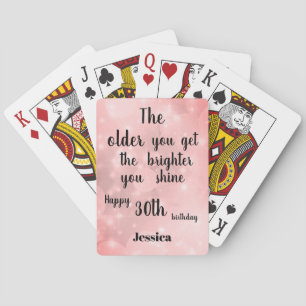 inspirationcitat Lycklig 30års födelsedag Namn Casinokort