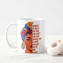 Inspirationell afrikansk kvinna med citat