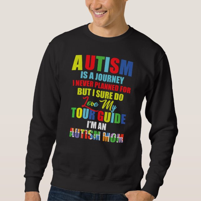 Inspirationell autism Mamma Lång Ärmad Tröja (Framsida)