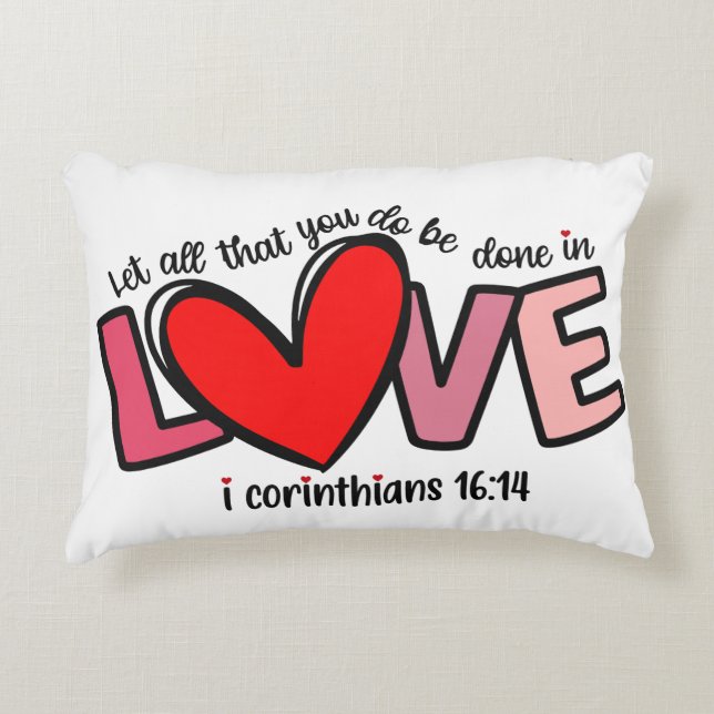 Inspirationell biblisk offertdesign prydnadskudde (Framsidan)