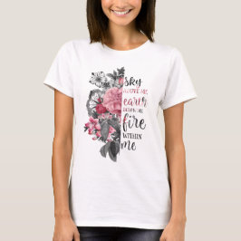 Inspirationell Blommigt T Shirt