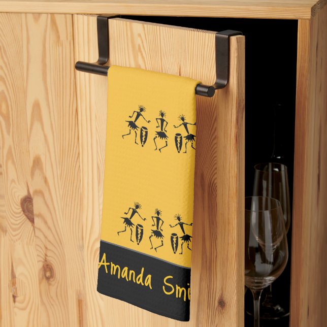 Inspirationell dans, afrikansk konsthysterisk Oran Kökshandduk (Thirds Fold)