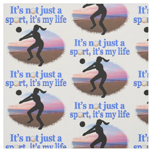 INSPIRATIONELL FRIVILLEYBALL ÄR MITT LIVSLÄNGE. TYG (Provkarta)