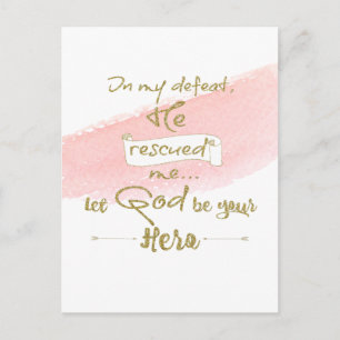 Inspirationell Gud räddade mig citat-kristen Vykort