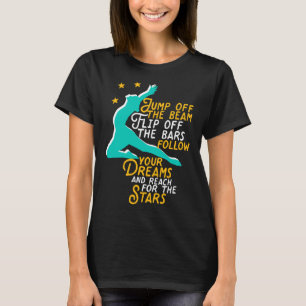 Inspirationell Gymnastik citerar Reach för stjärna T Shirt