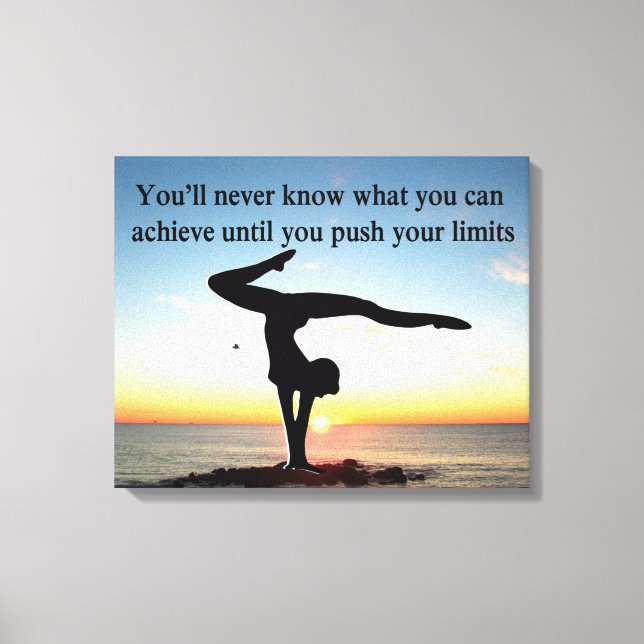 INSPIRATIONELL GYMNASTIKKVOTKONSTRUKTION CANVASTRYCK (Framsida)