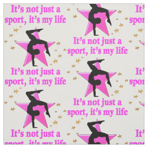 INSPIRATIONELL KVOT FÖR GYMNASTISK ROSA AV PERSON TYG