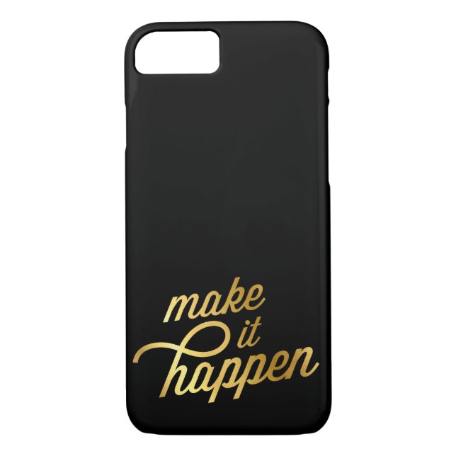 INSPIRATIONELL KVOT modern typografi i guld Case-Mate iPhone Skal (Baksida)