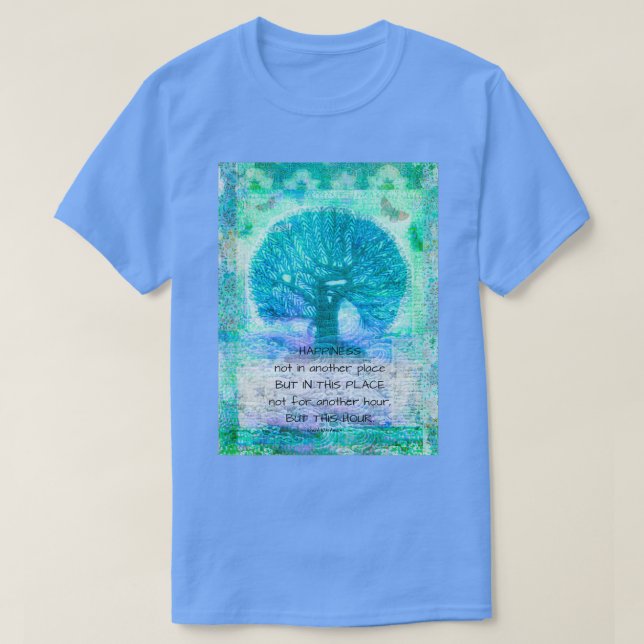 Inspirationell lycka citerar Walt Whitman T Shirt (Design framsida)