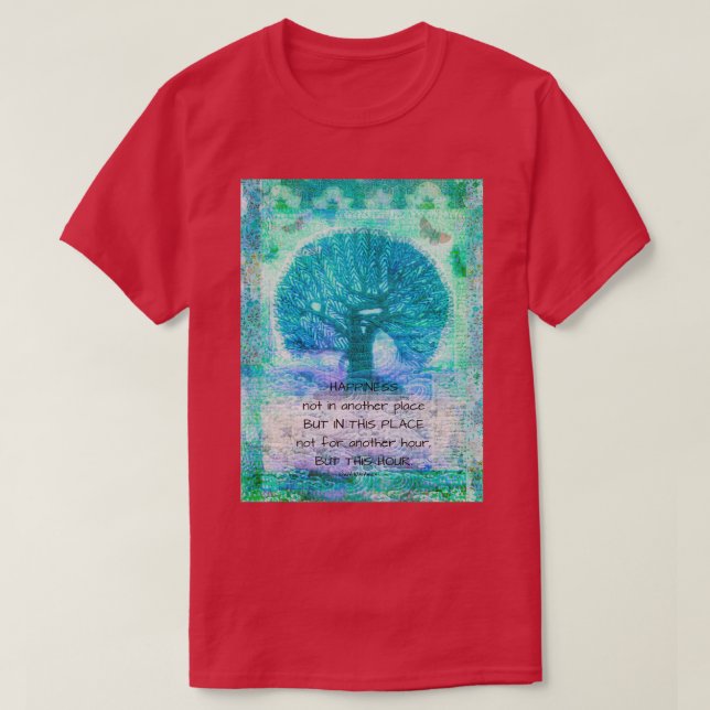 Inspirationell lycka citerar Walt Whitman T Shirt (Design framsida)