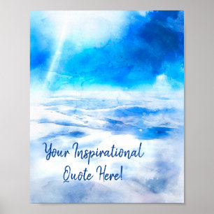 Inspirationell Motiveringsot - Blå himmel Heaven Poster