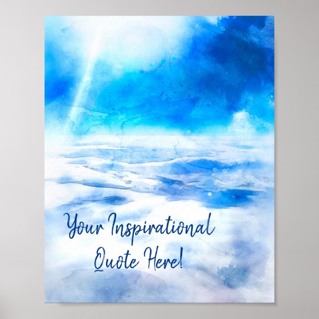 Inspirationell Motiveringsot - Blå himmel Heaven Poster (Framsidan)