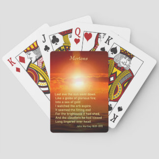 Inspirationell solnedgång Orange Guld Himlar Sea G Casinokort