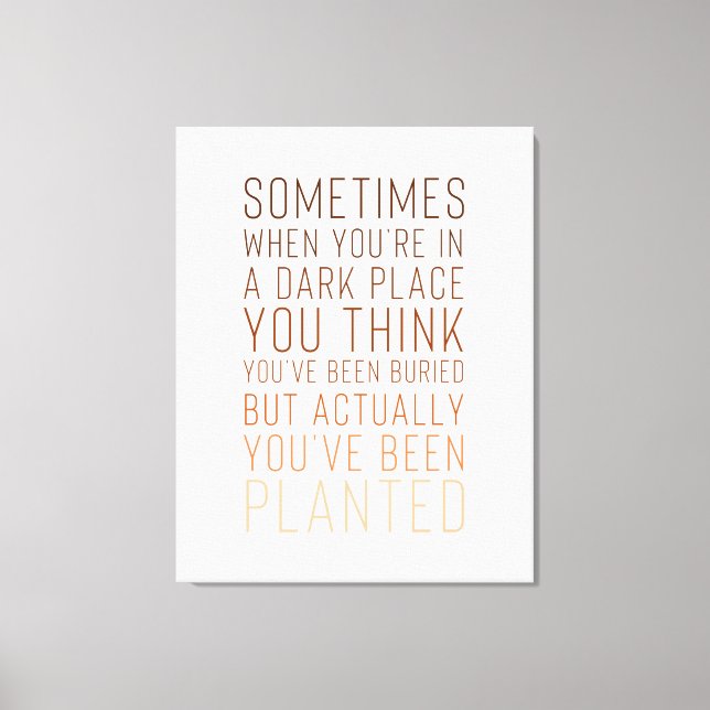 Inspirationell utskrift på arbetsytan canvastryck (Framsida)