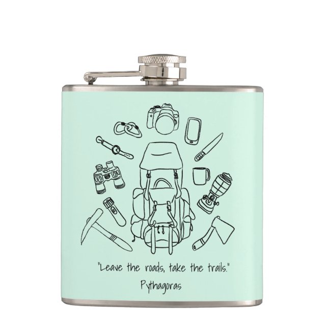 Inspirationell vinylsvälld kolv fickplunta (Framsidan)