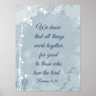 Inspirationella bibelromer 8:28 Dragonfly Poster