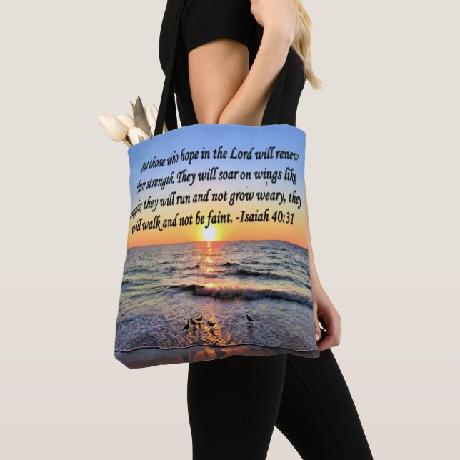 INSPIRATIONELLA ISAIAH 40:31 TYGKASSE (Närbild)
