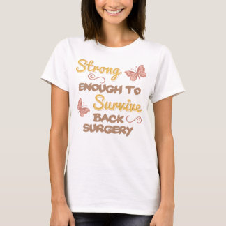 Inspirationella kvinnors ryggkirurgi t shirt