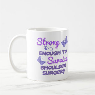 Inspirationella kvinnors skulderkirurgi kaffemugg