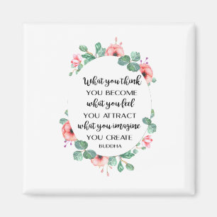 Inspirationellt buddhacitat magnet