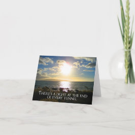 Inspirationellt citattljus i slutet av tunneln kort