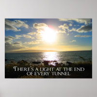 Inspirationellt citattljus i slutet av tunneln
