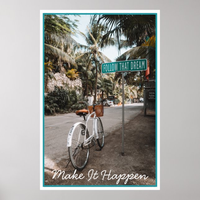 Inspirationellt foto följer den drömmen poster (Framsidan)