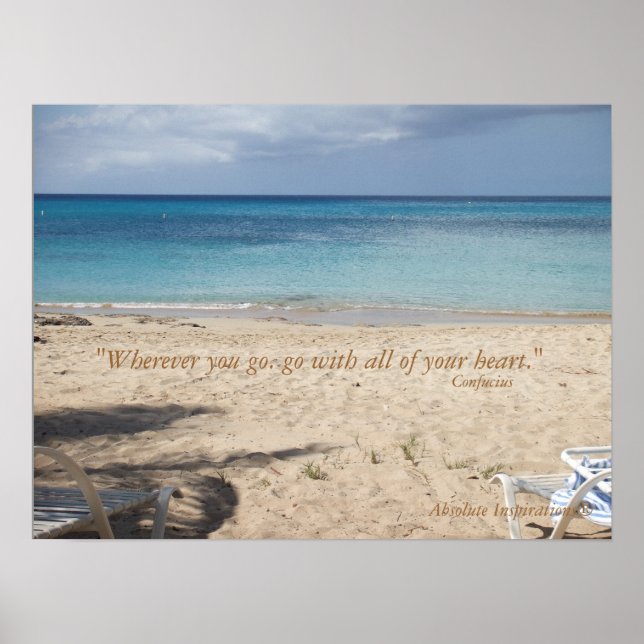 Inspirationellt foto med citattkonfucius poster (Framsidan)