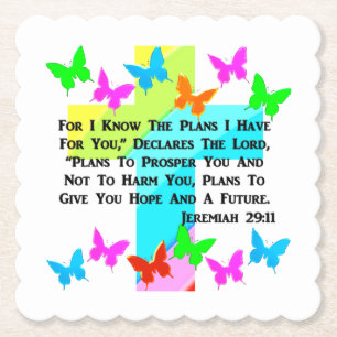 INSPIRATIONELLT JEREMIAH 29:11 KRISTNA UNDERLÄGG PAPPER