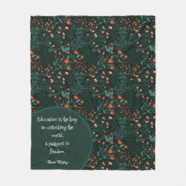 Inspirationellt meddelande fleecefilt