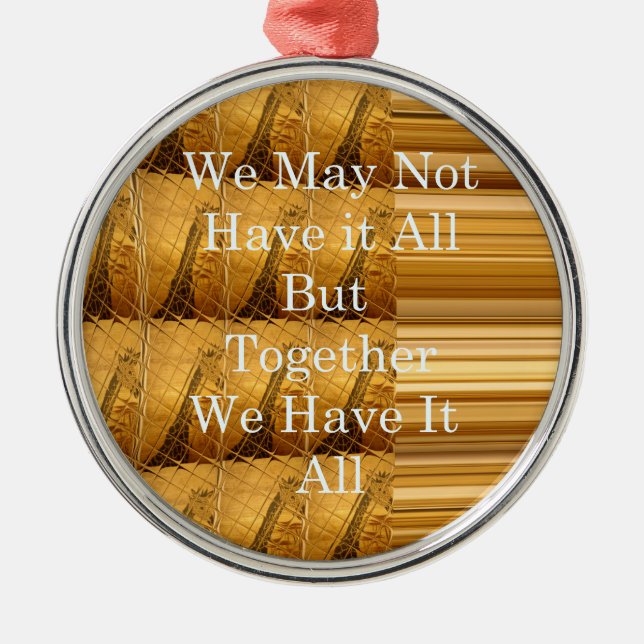 Inspirationellt meddelande med afrikansk vildlevan julgransprydnad metall (Framsidan)