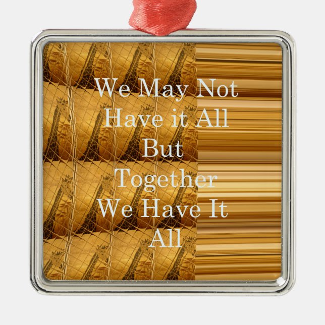 Inspirationellt meddelande med afrikansk vildlevan julgransprydnad metall (Framsidan)