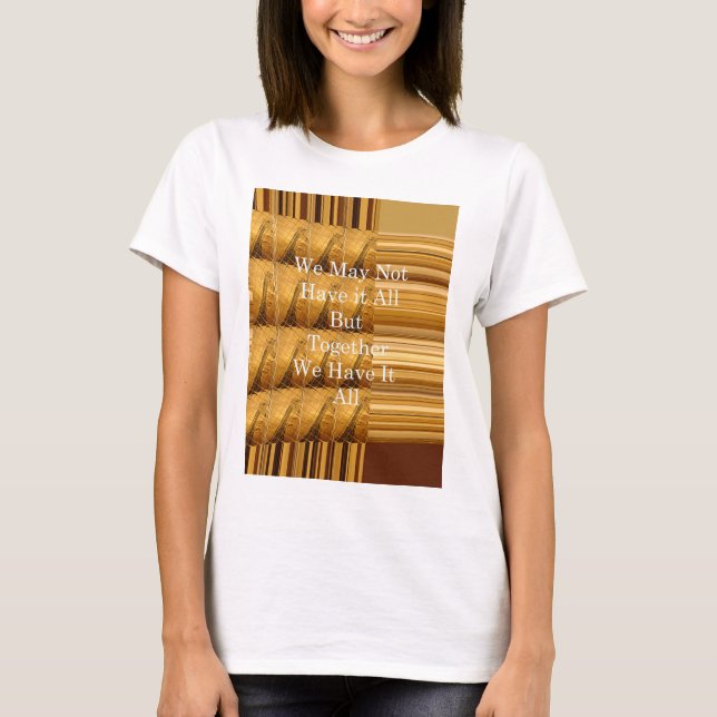 Inspirationellt meddelande med afrikansk vildlevan tee shirt (Framsida)