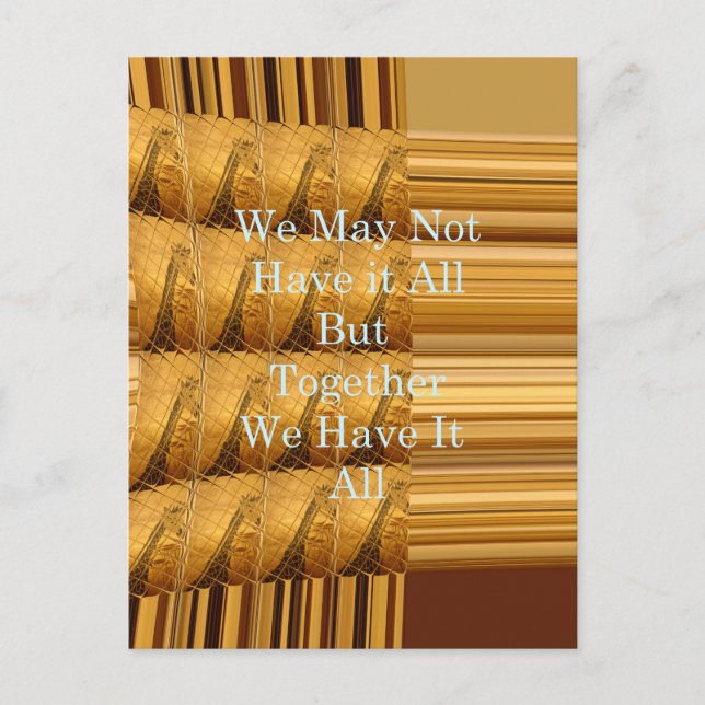 Inspirationellt meddelande med afrikansk vildlevan vykort (Framsida)